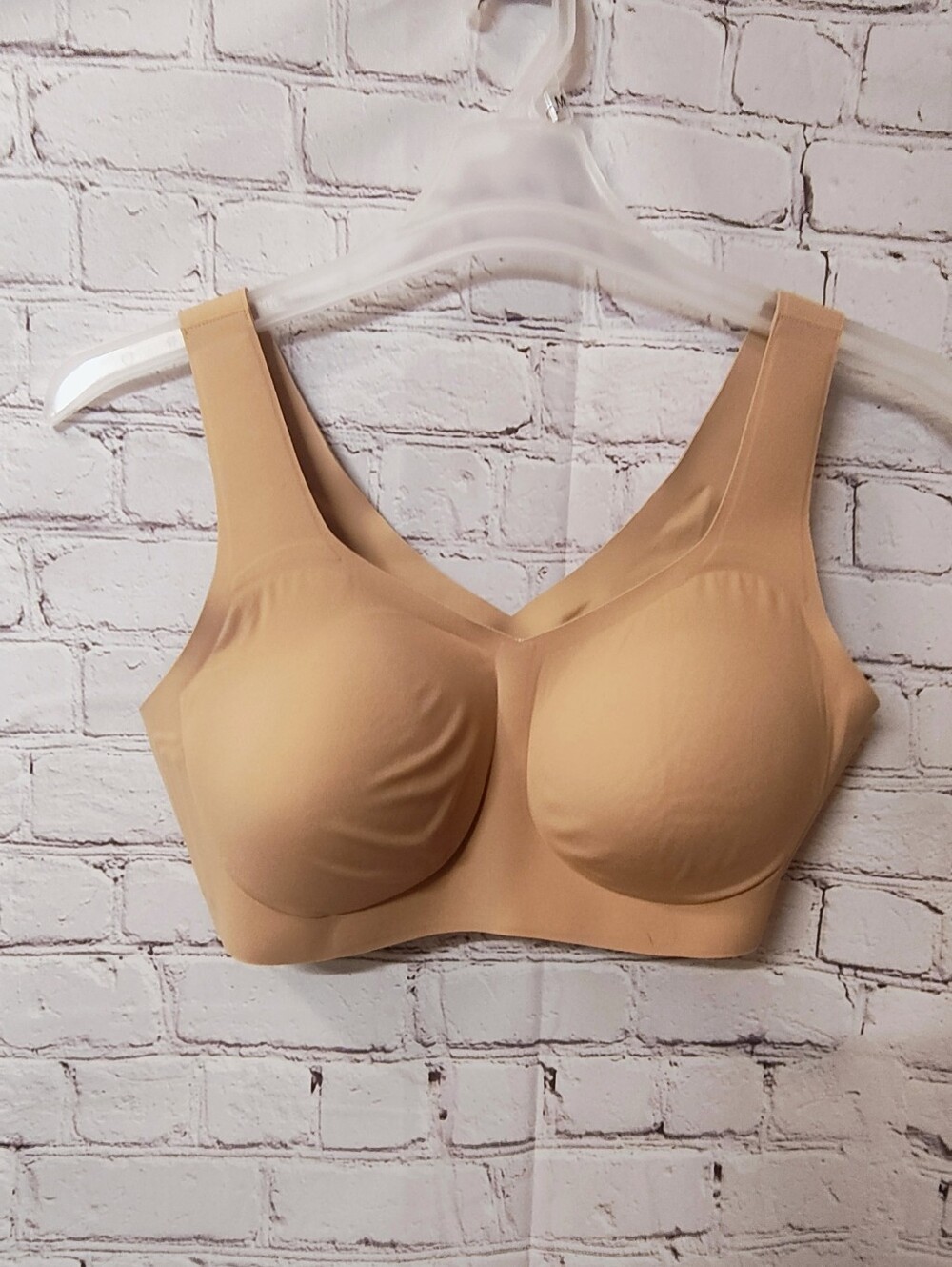HoneyLove V Neck Wireless Seamless Beige Pullover Bra XL Padded